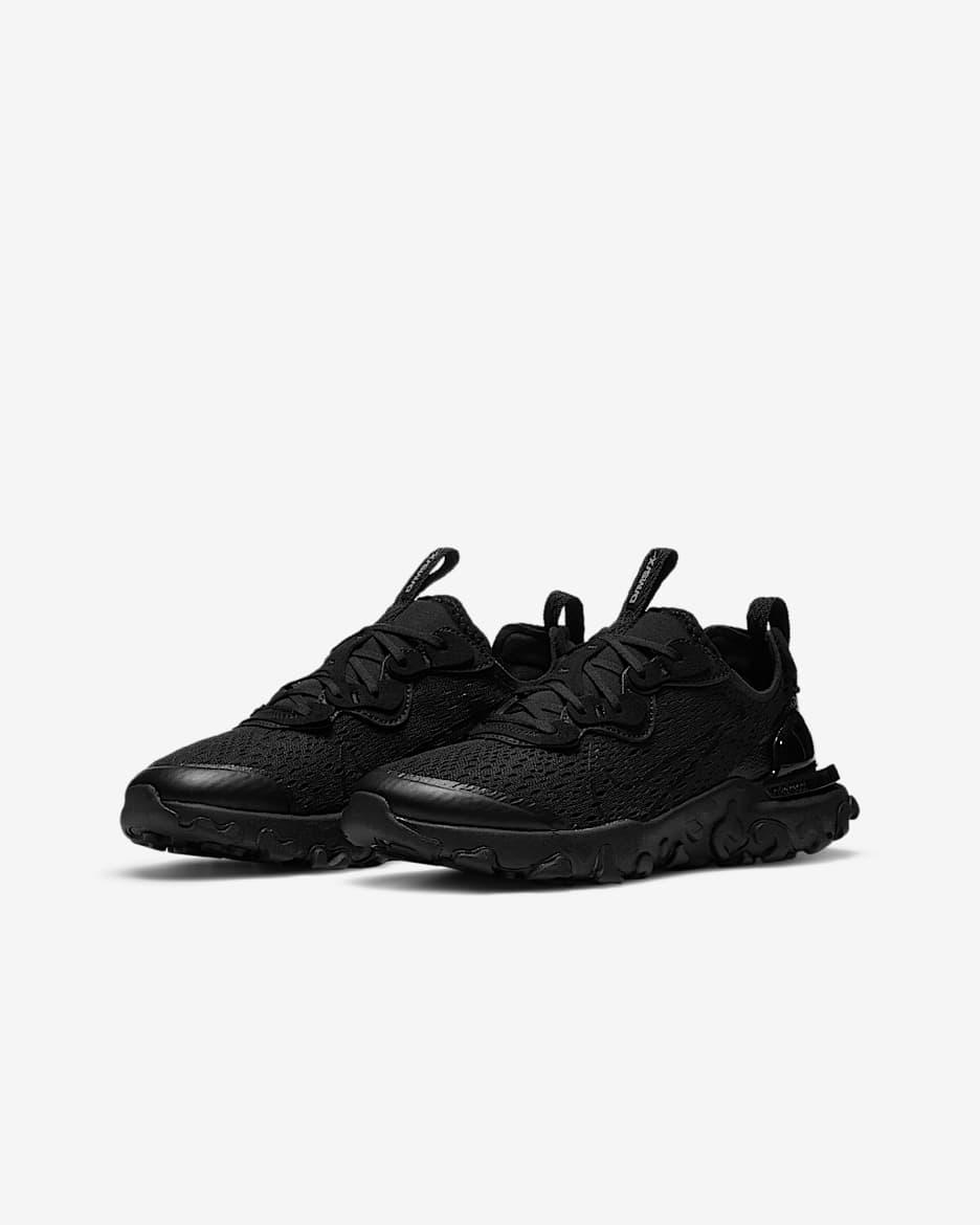 Nike React Vision Junior Black Smoke Grey Black Kids
